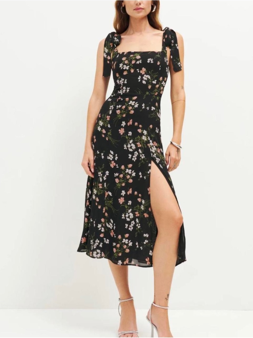 Reformation Twilight Sagittarius Floral Tie-Shoulder Midi Dress 4